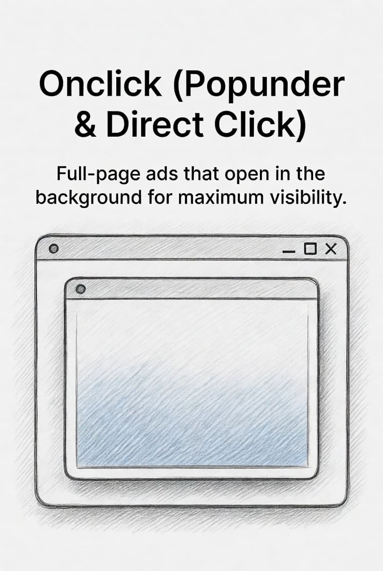 Onclick popunder example inside a browser window