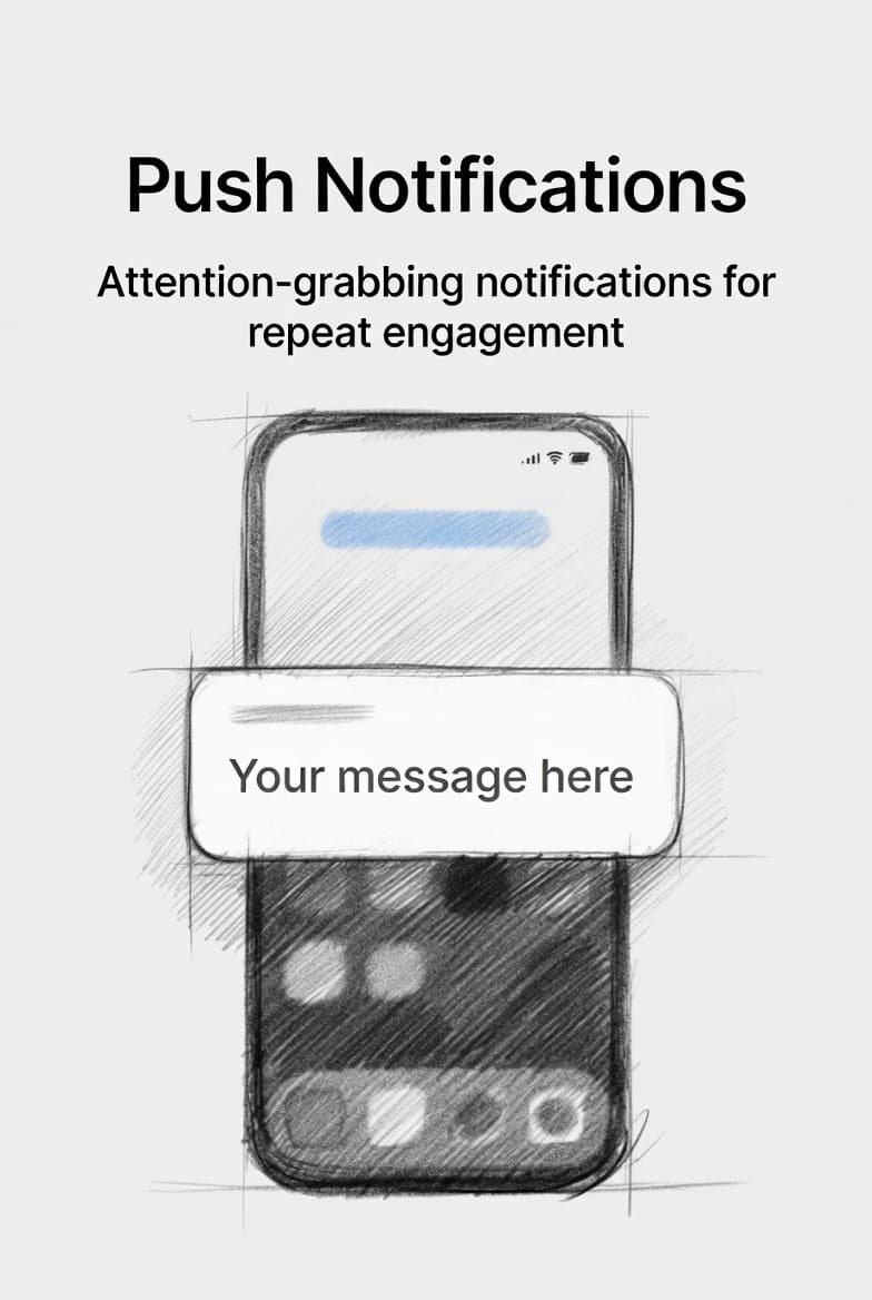 Push notification ad displayed on a mobile screen